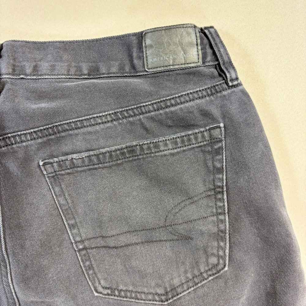 American Eagle Low Rise Skater Jeans Women 8 Black Wide Leg Y2K Grunge Skater - Picture 11 of 11